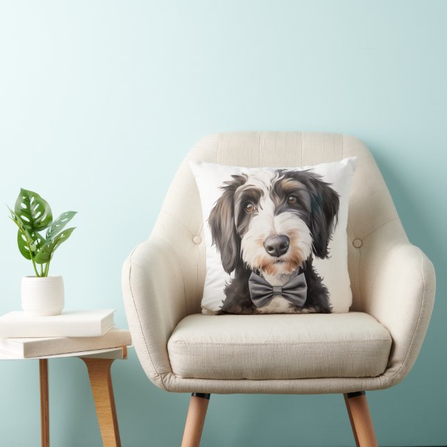 Almofada Travesseiro decorativo Aussiedoodle (Cadeira)