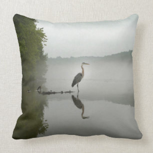 Almofada Travesseiro decorativo azul da garça-real