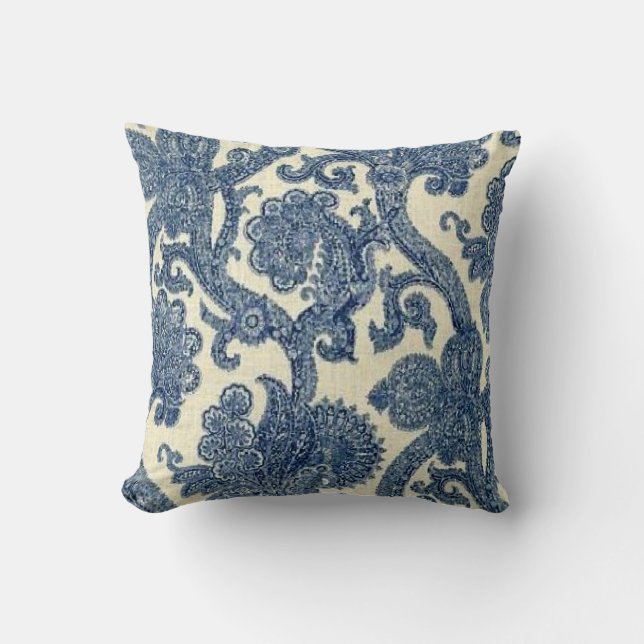 Almofada Travesseiro decorativo azul de MoJo do Cornflower (Frente)