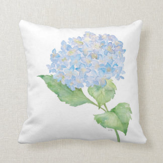 Almofada Travesseiro decorativo azul do Hydrangea da