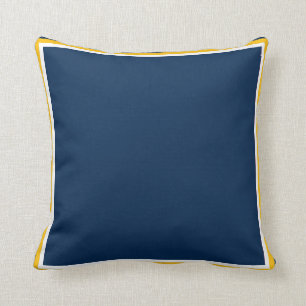 Almofada Travesseiro decorativo azul e Dourado