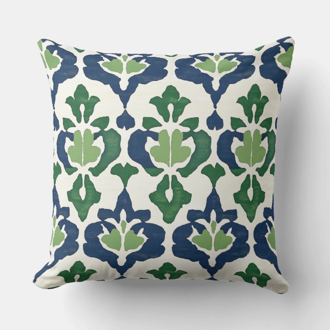 Almofada Travesseiro decorativo Azul e Verde (Frente)