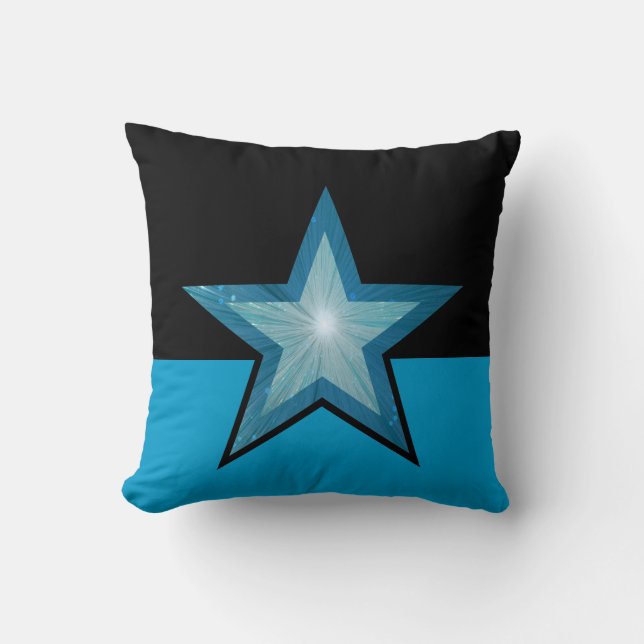 Almofada Travesseiro decorativo azul-escuro (Frente)