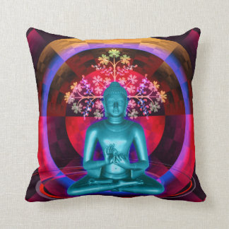 Almofada Travesseiro decorativo azul Meditating de Buddha