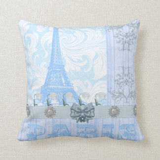 Almofada Travesseiro decorativo azul Pastel de Paris