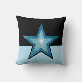 Almofada Travesseiro decorativo azul quadrado azul-claro