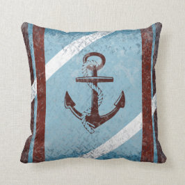 Almofada Travesseiro decorativo azul vermelho do Grunge da
