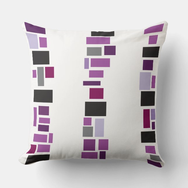 Almofada Travesseiro decorativo AZULEJO DESIGN MOSIAC Roxo (Frente)