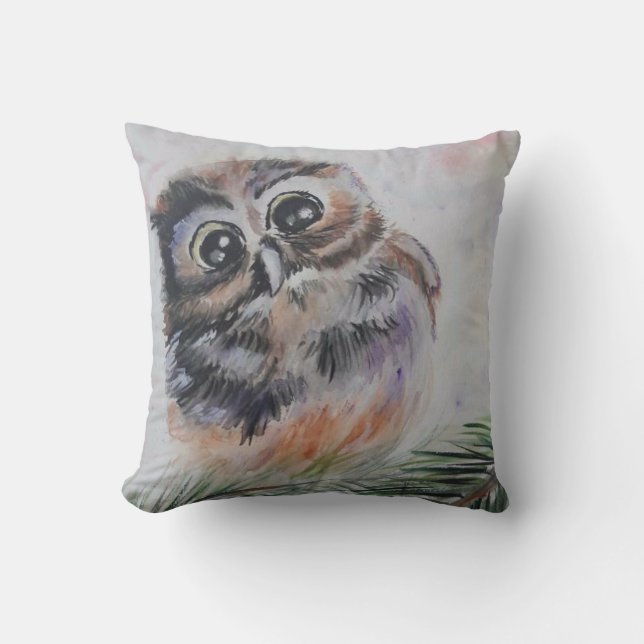 Almofada Travesseiro decorativo Baby Owl (Frente)