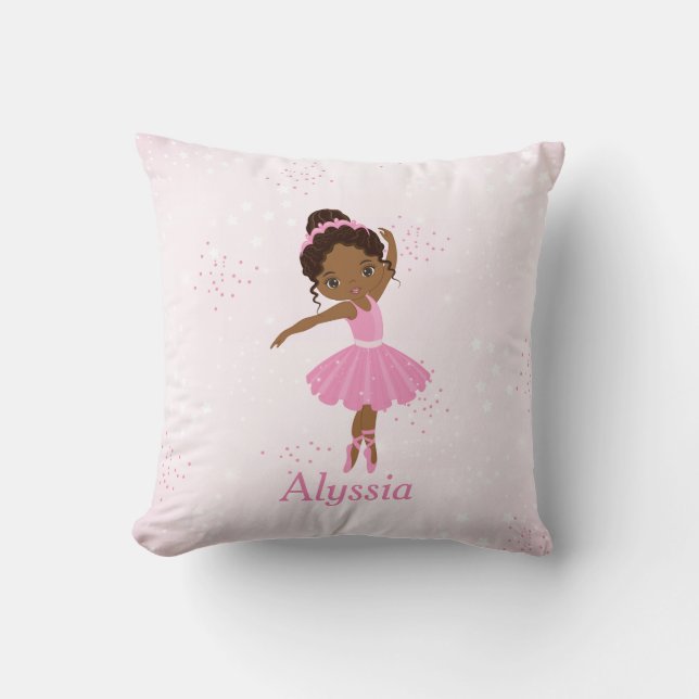 Almofada Travesseiro decorativo Ballerina, afro-americano (Frente)