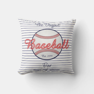 Almofada Travesseiro decorativo Bar Baseball Sports