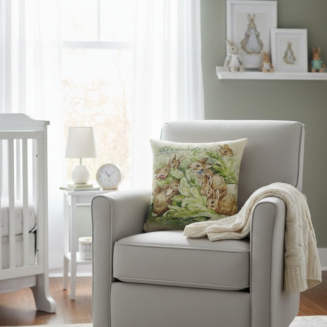 Almofada Travesseiro decorativo Beatrix Potter Bunny (Criador carregado)