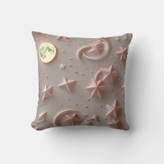 Almofada Travesseiro Decorativo - Bege Macio Rosa Celestial
