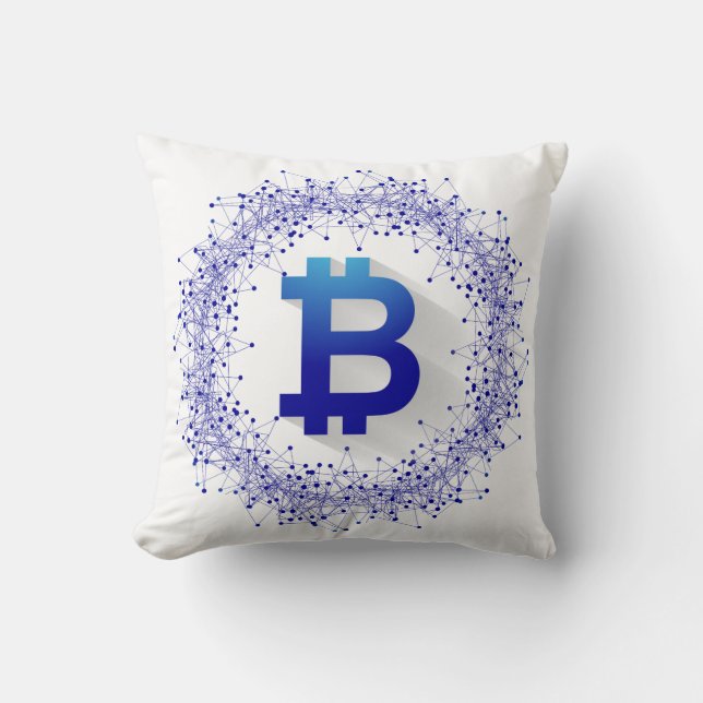 Almofada Travesseiro decorativo Bitcoin (Frente)