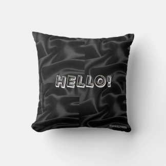 Almofada Travesseiro decorativo Black Hello