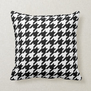 Almofada Travesseiro decorativo Black Houndstooth