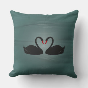 Almofada Travesseiro decorativo Black Swans