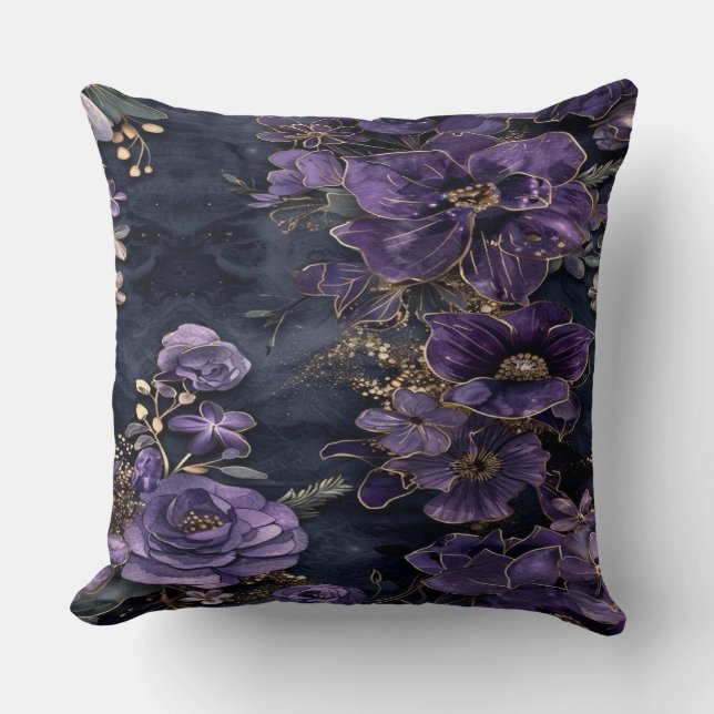 Almofada Travesseiro decorativo Bloom Midnight (Frente)