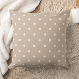 Almofada Travesseiro decorativo Bolinhas de bege moderno