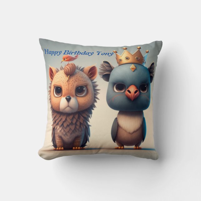 Almofada Travesseiro decorativo bonito de dois amigos anima (Frente)