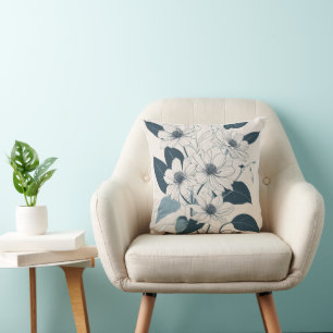 Almofada Travesseiro decorativo bonito de Monograma Botânic
