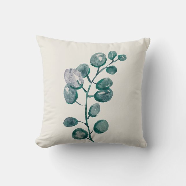 Almofada Travesseiro decorativo Botânico de Planta Verde (Frente)