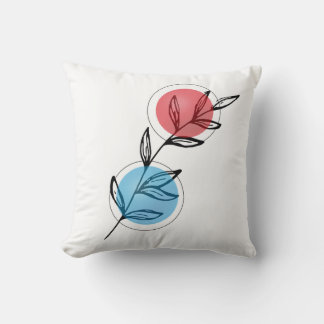 Almofada Travesseiro decorativo Botânico Minimalista - Blac