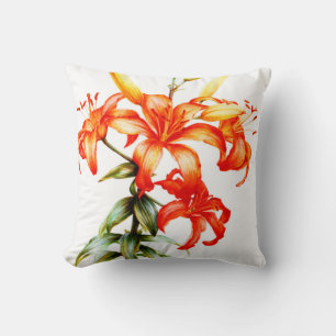 Almofada Travesseiro decorativo branco alaranjado das belas