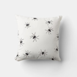 Almofada Travesseiro decorativo branco com aranhas