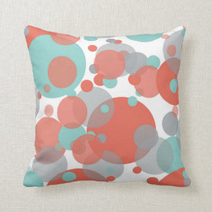 Almofada Travesseiro decorativo branco das bolhas de Cinza