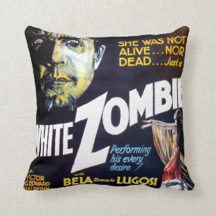 Almofada Travesseiro decorativo branco do zombi