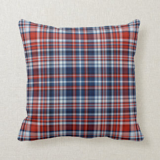 Almofada Travesseiro decorativo branco e azul vermelho da