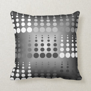 Almofada Travesseiro decorativo branco e cinzento preto do