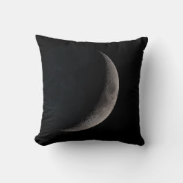 Almofada Travesseiro decorativo branco preto na lua crescen