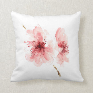 Almofada Travesseiro decorativo branco sakura da flor de