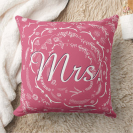 Almofada Travesseiro decorativo Bride Vintage Floral Garlan
