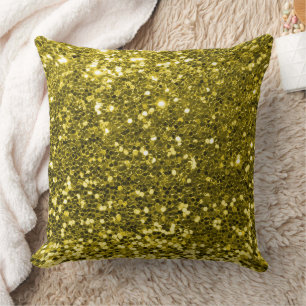 Almofada Travesseiro decorativo brilhante de sequência Faux