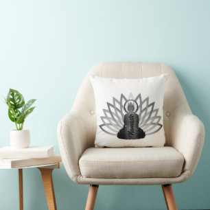 Almofada Travesseiro decorativo Buddha Lotus Namaste
