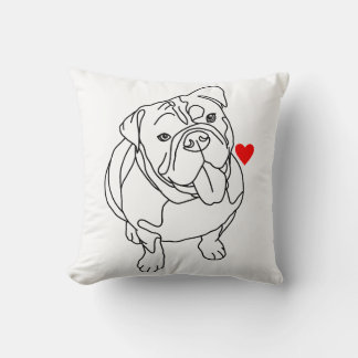Almofada Travesseiro decorativo Bulldog, Travesseiro decora