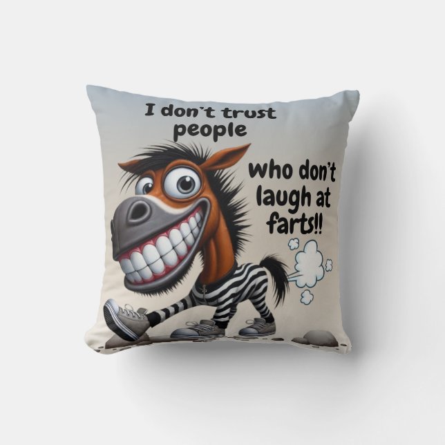 Almofada Travesseiro decorativo Burro Cheeky - Brincadeira  (Frente)