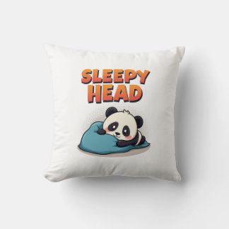 Almofada Travesseiro decorativo "Cabeça Sonolenta" de Panda