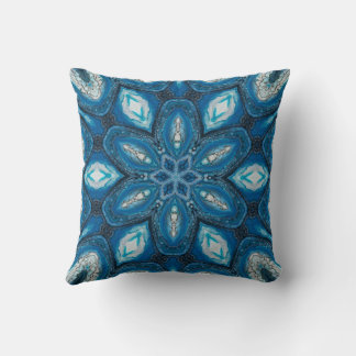 Almofada Travesseiro Decorativo Caleidoscópio Azul