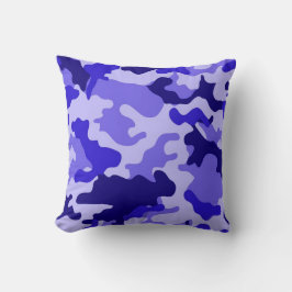 Almofada Travesseiro Decorativo Camuflagem Azul Oceano