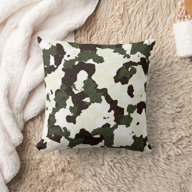 Almofada Travesseiro Decorativo Camuflagem Cinza Marrom Bra (Cobertor)