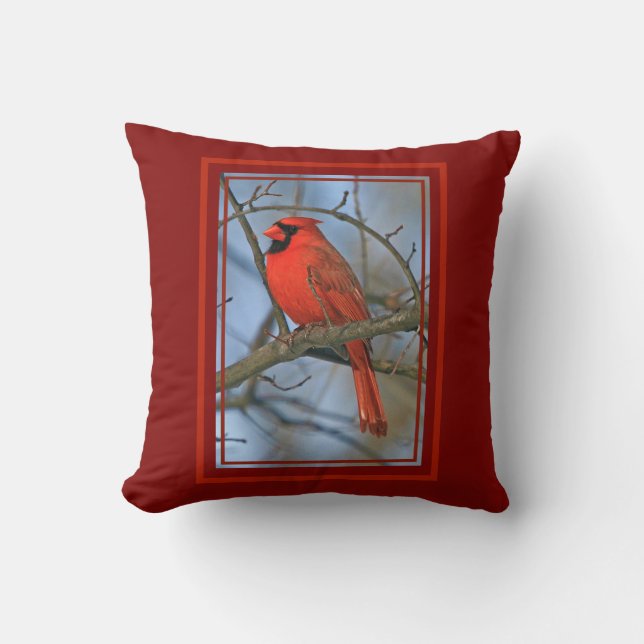 Almofada Travesseiro decorativo Cardinal Personalizado (Frente)