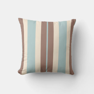Almofada Travesseiro decorativo Castanho Tan Blue Stripe