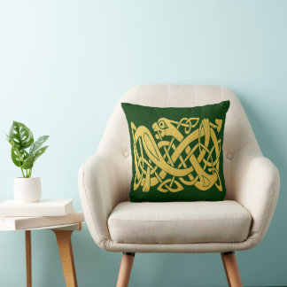 Almofada Travesseiro decorativo Celta Dourada no Cobra Verd