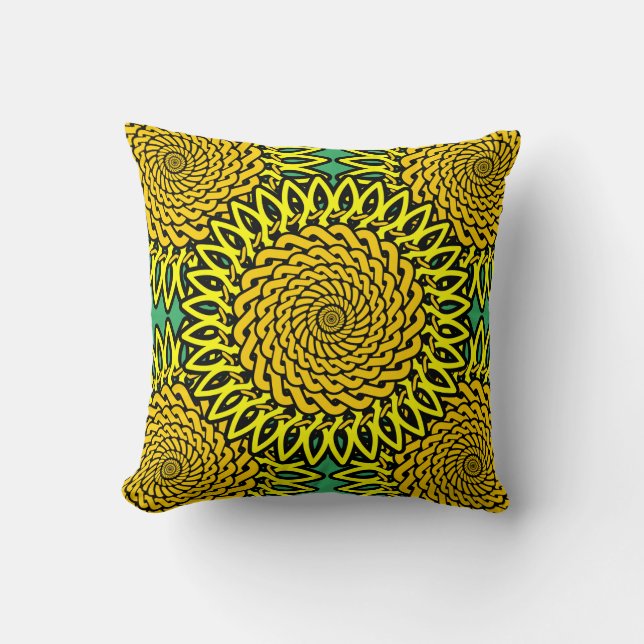 Almofada Travesseiro decorativo Celtic Knot Sunflower (Frente)