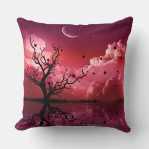 Almofada Travesseiro decorativo Céu Vermelho Reflexões C