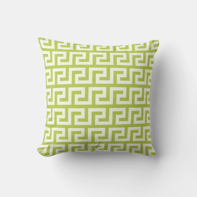 Almofada Travesseiro decorativo chave grego verde (Frente)